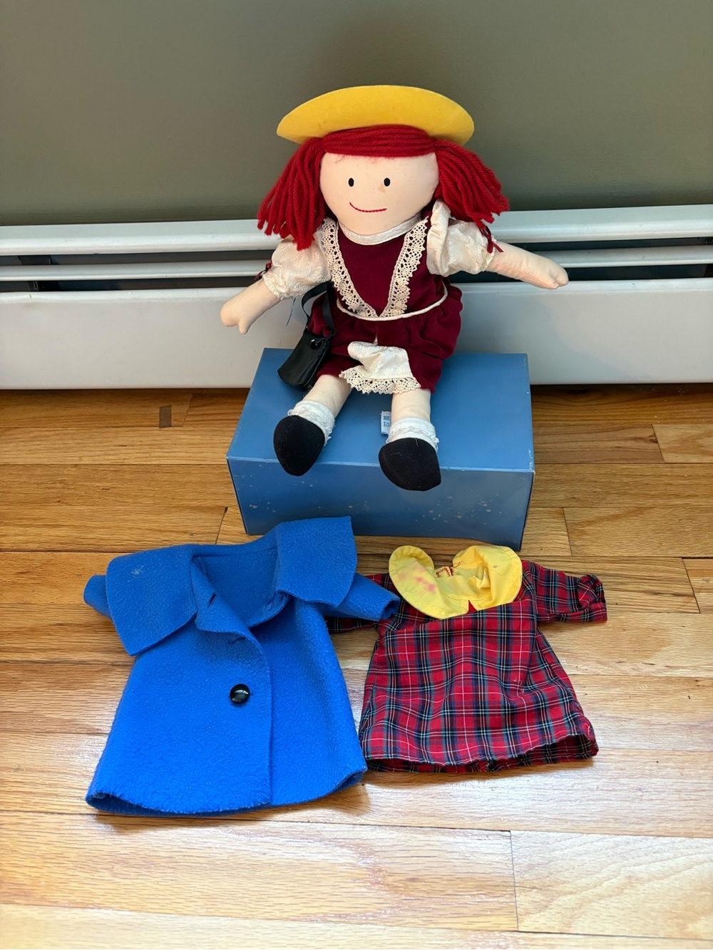 Vintage Madeline Rag Doll with Red Hair.